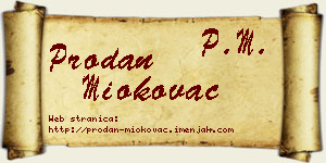 Prodan Miokovac vizit kartica